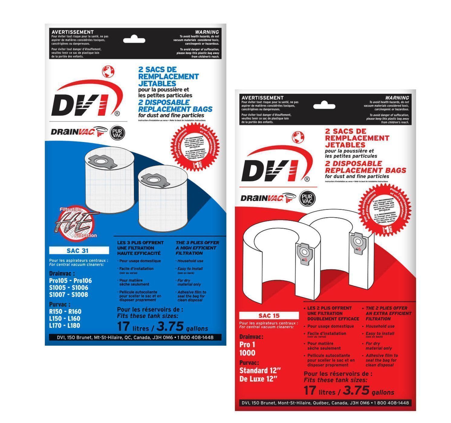 Drainvac Central Vacuum Bags (Lowest Prices)