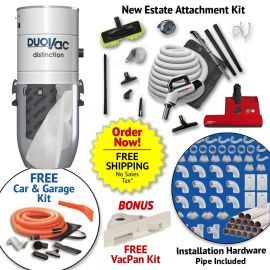 DuoVac Central Vacuum All In One Estate Package